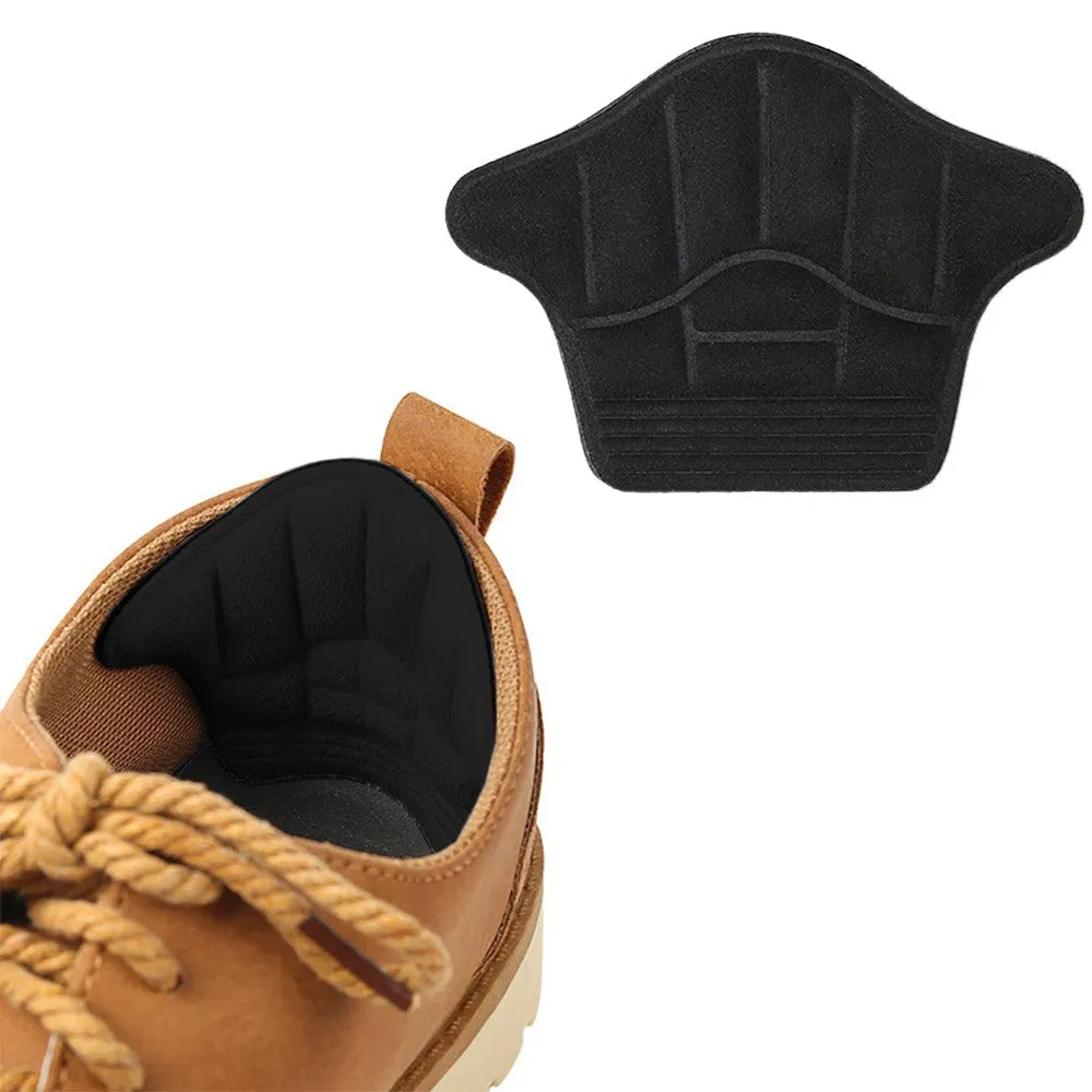 4 Pairs Anti Wear Heel Protection Pads Cushions Heel Liners Grips Heel Inserts Insoles Black