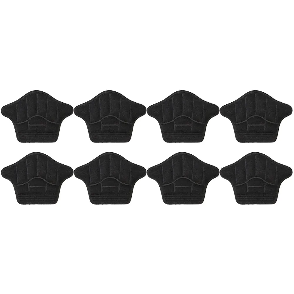4 Pairs Anti Wear Heel Protection Pads Cushions Heel Liners Grips Heel Inserts Insoles Black