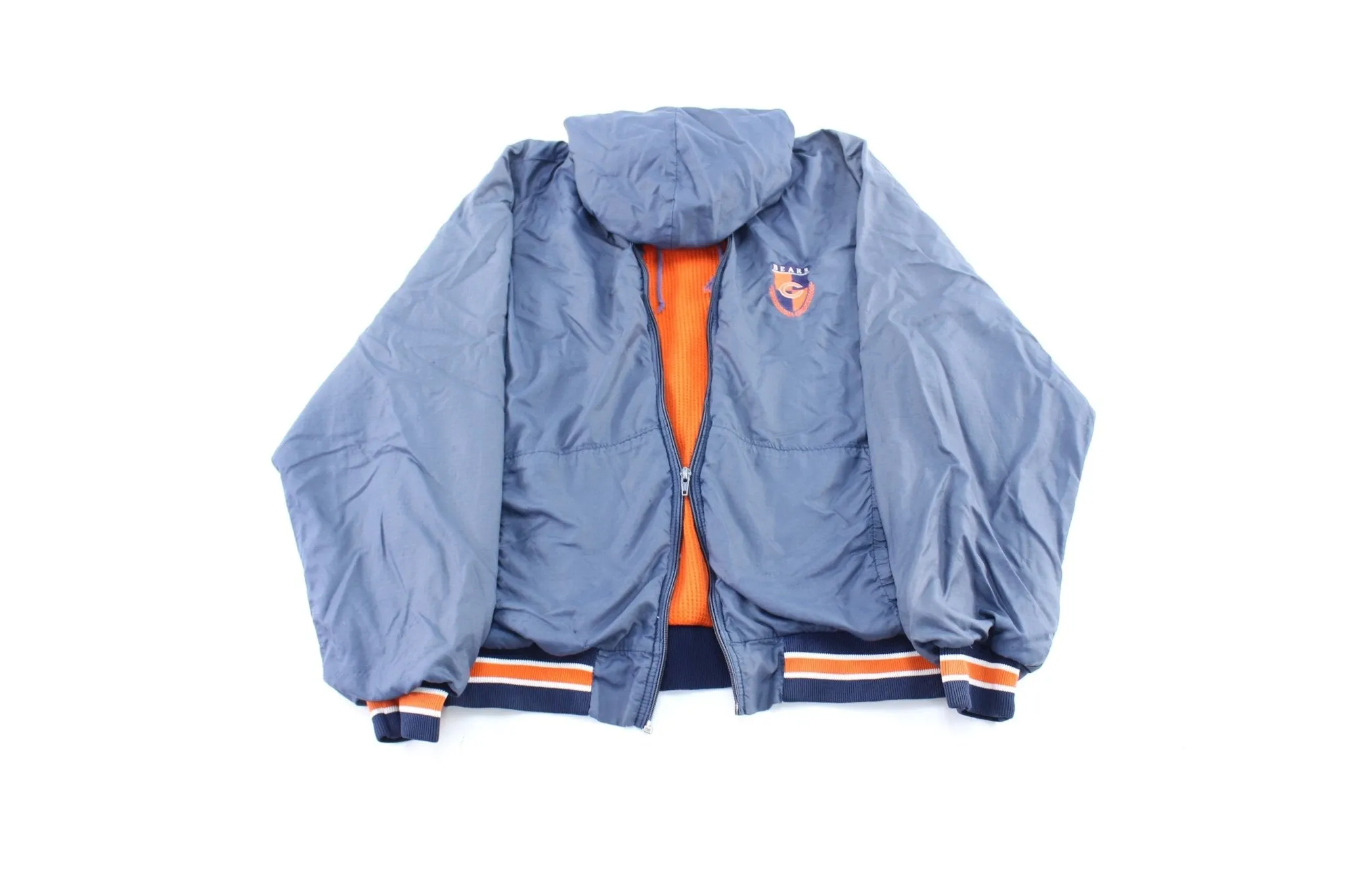 90's Chicago Bears Embroidered Zip Up Jacket