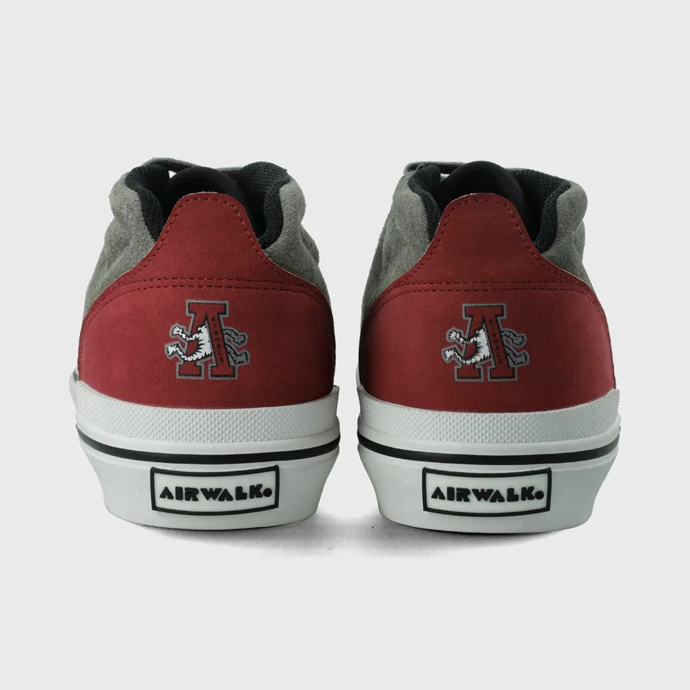 Airwalk Mens Skater Sneaker Grey/Red _ 181668 _ Grey