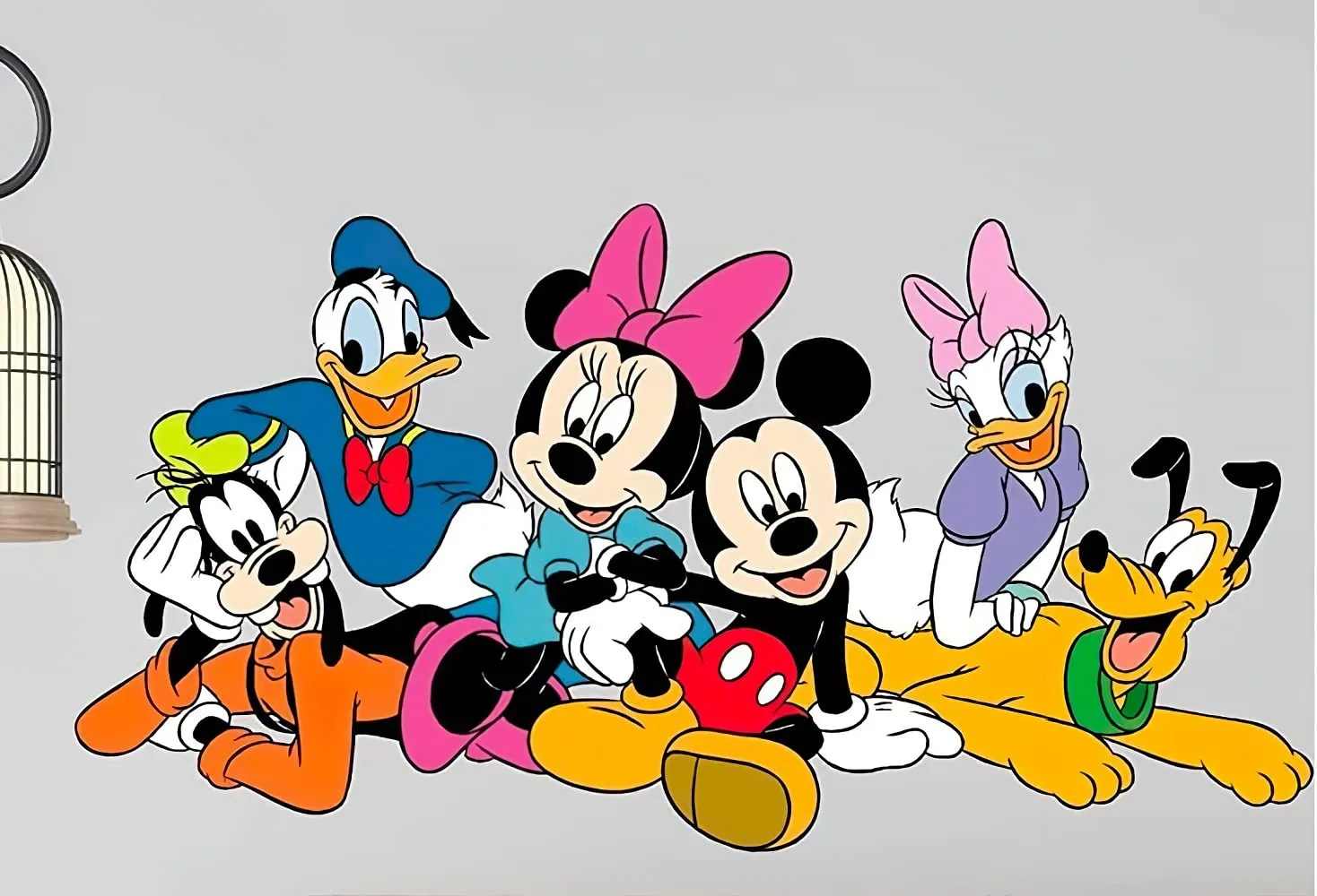 Akki Wold Mickey Mouse,Minnie Mouse,Donald Duck Wall Sticker for for Kids Room, Bedroom, Living Room, Office Pack of 1 (Size -51 Cm X 95 Cm)