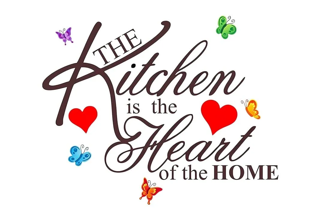 Akki Wold The Kitchen in The Heart of Home for Kitchen Wall Sticker (Multicolor, Size - 4 Cm X 65 Cm)