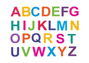 Akki World Kids ABCD Alphabet Letters Large Educational Wall Stickers for Kids Room (Size - 27 Cm X 65 Cm)