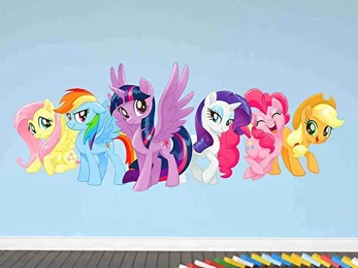 Akki World Little Cutie Unicorns Sticker | Wall Sticker for Living Room/Bedroom/Office and All Decorative Stickers Size - 36 Cm X 91 Cm