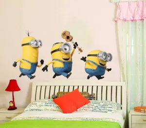 Akki World Musical Minions Wall Sticker for Kids Room Sticker