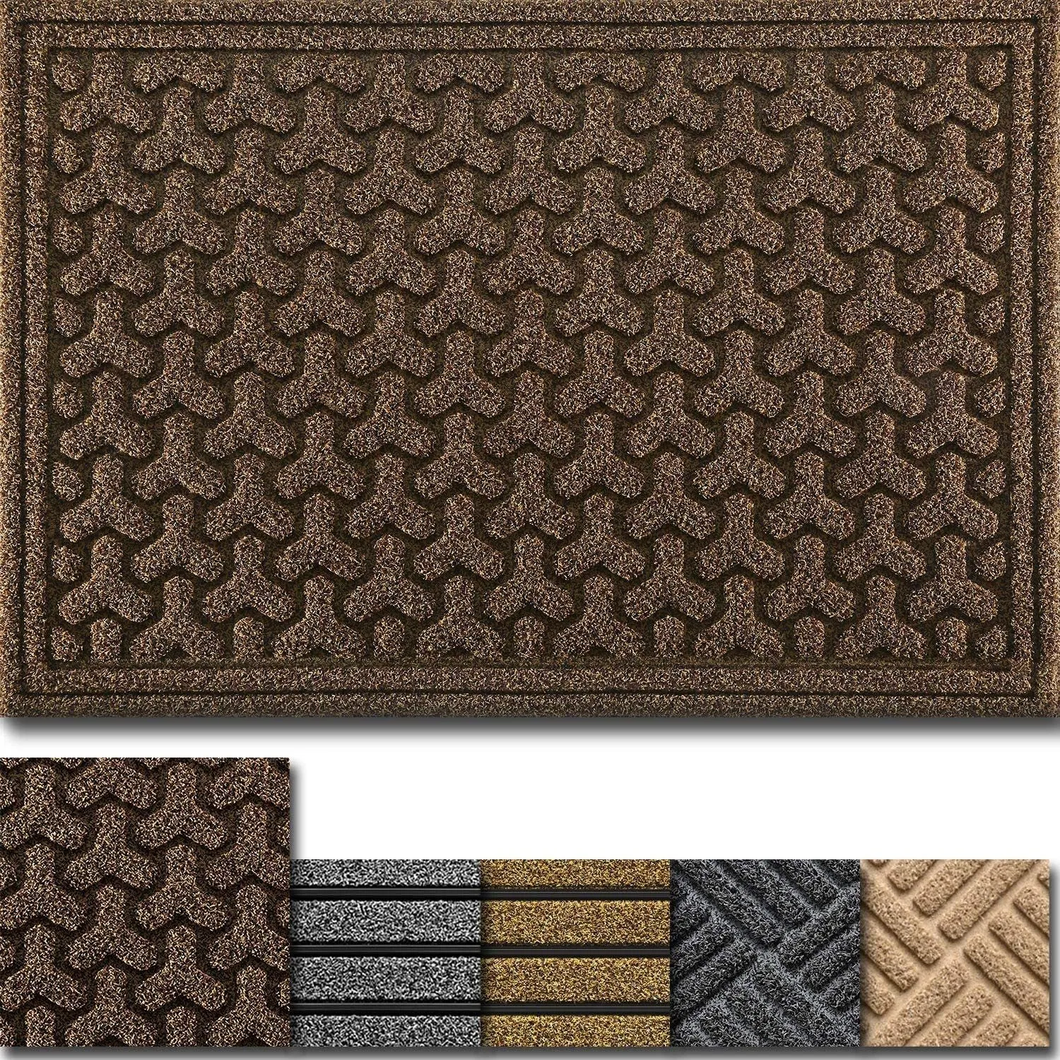 Amagabeli 2 Pack Large Outdoor Door Mats 36" x 24" for Front Door Entrance Outside ET138