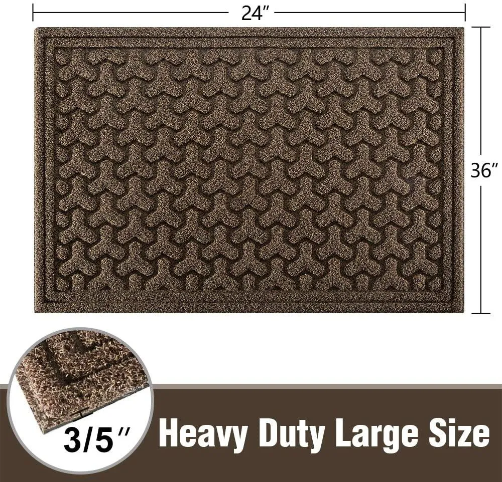Amagabeli 2 Pack Large Outdoor Door Mats 36" x 24" for Front Door Entrance Outside ET138