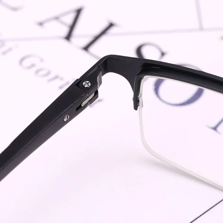 Anti Blu-ray Business Eye Glasses for Men Metal Frame Plain Glass Spectacles(Gold Frame)