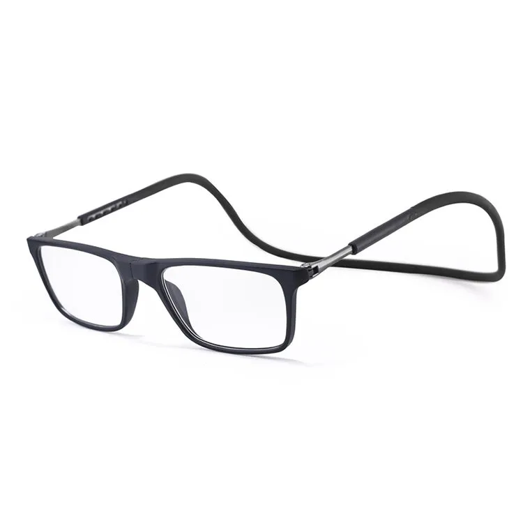 Anti Blue-ray Adjustable Neckband Magnetic Connecting Presbyopic Glasses,  1.50D(Black)