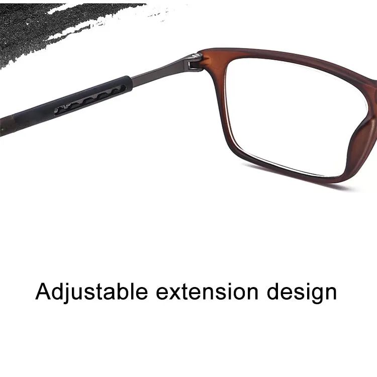 Anti Blue-ray Adjustable Neckband Magnetic Connecting Presbyopic Glasses,  4.00D(Red)