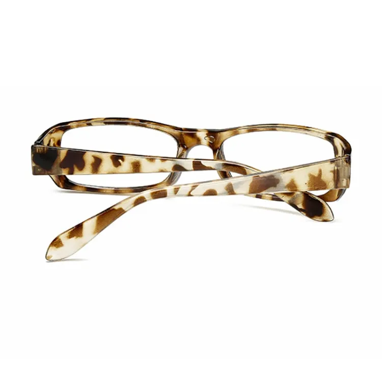 Anti Blue Rays Goggles Glasses Men Women Radiation Resistant Glasses Frame Computer Transparent Blue Film Eyeglasses(Leopard)