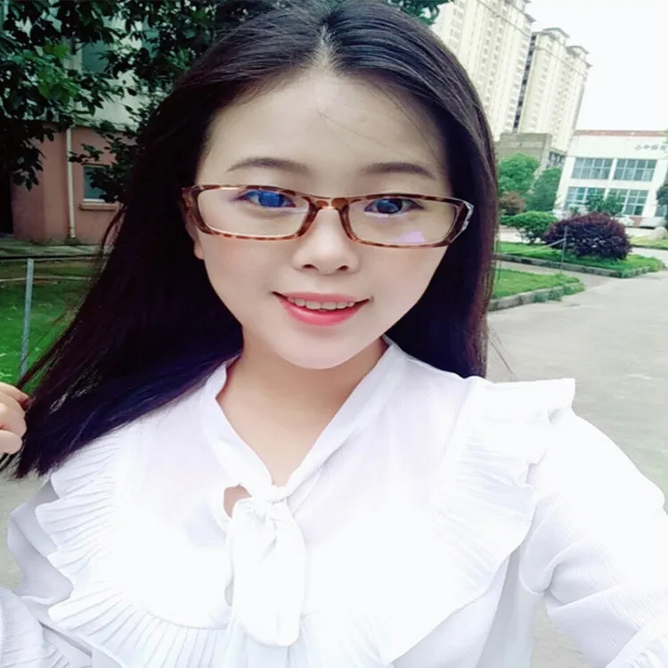 Anti Blue Rays Goggles Glasses Men Women Radiation Resistant Glasses Frame Computer Transparent Blue Film Eyeglasses(Leopard)