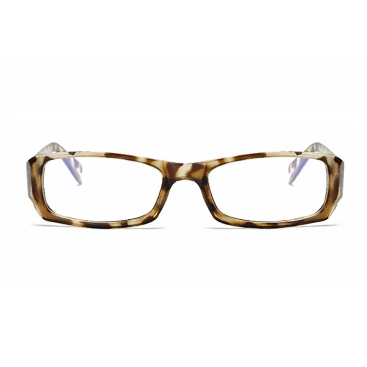 Anti Blue Rays Goggles Glasses Men Women Radiation Resistant Glasses Frame Computer Transparent Blue Film Eyeglasses(Leopard)