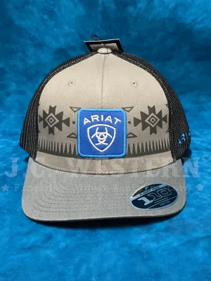 Ariat A300064806 Flexfit 110 Snap Back Southwestern Shield Cap Grey