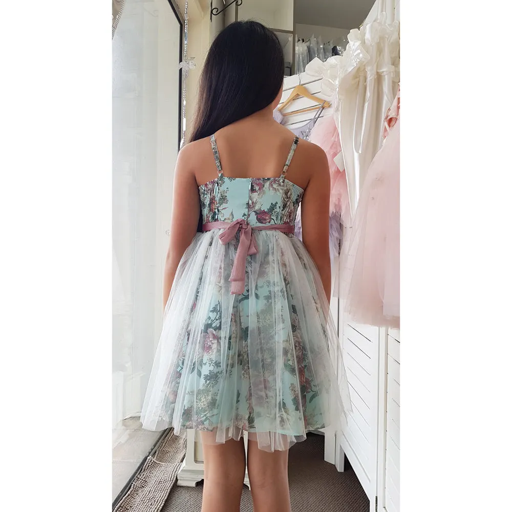 Beggi Blue Vintage Rose Party Dress