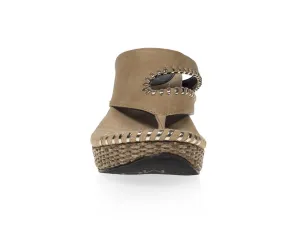 Beige/Black Reversible Sandals