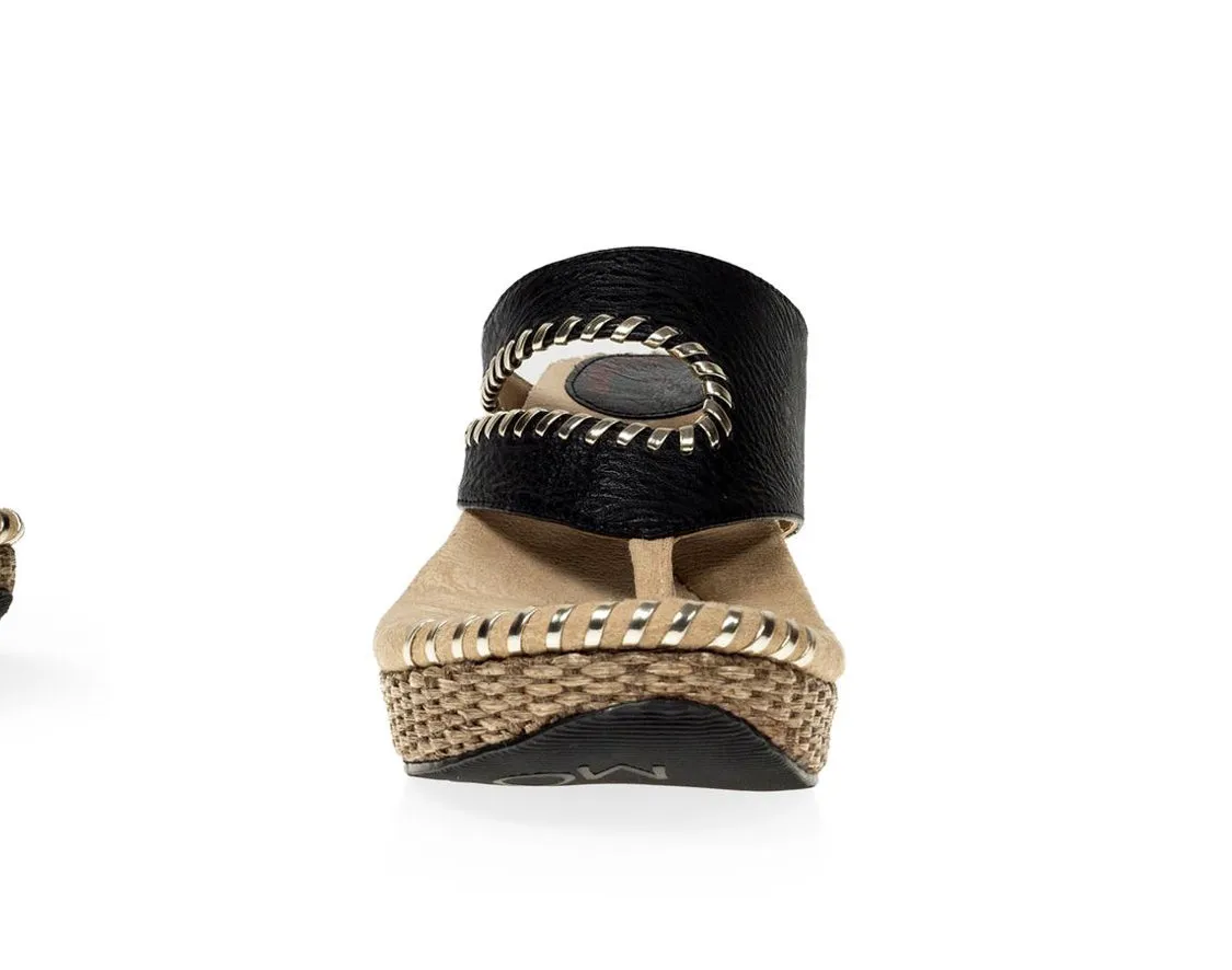 Beige/Black Reversible Sandals