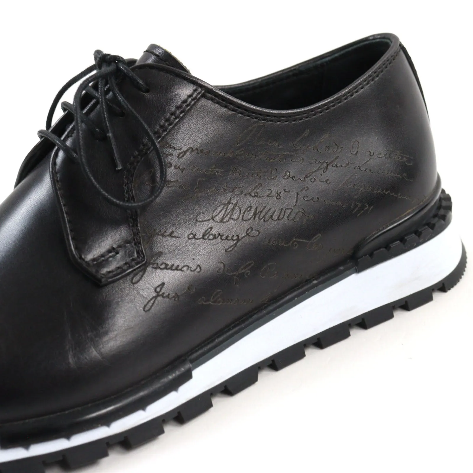 Berluti Leather Fast Track Scritto Sneakers