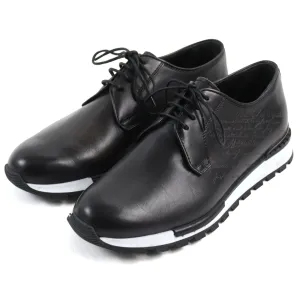 Berluti Leather Fast Track Scritto Sneakers
