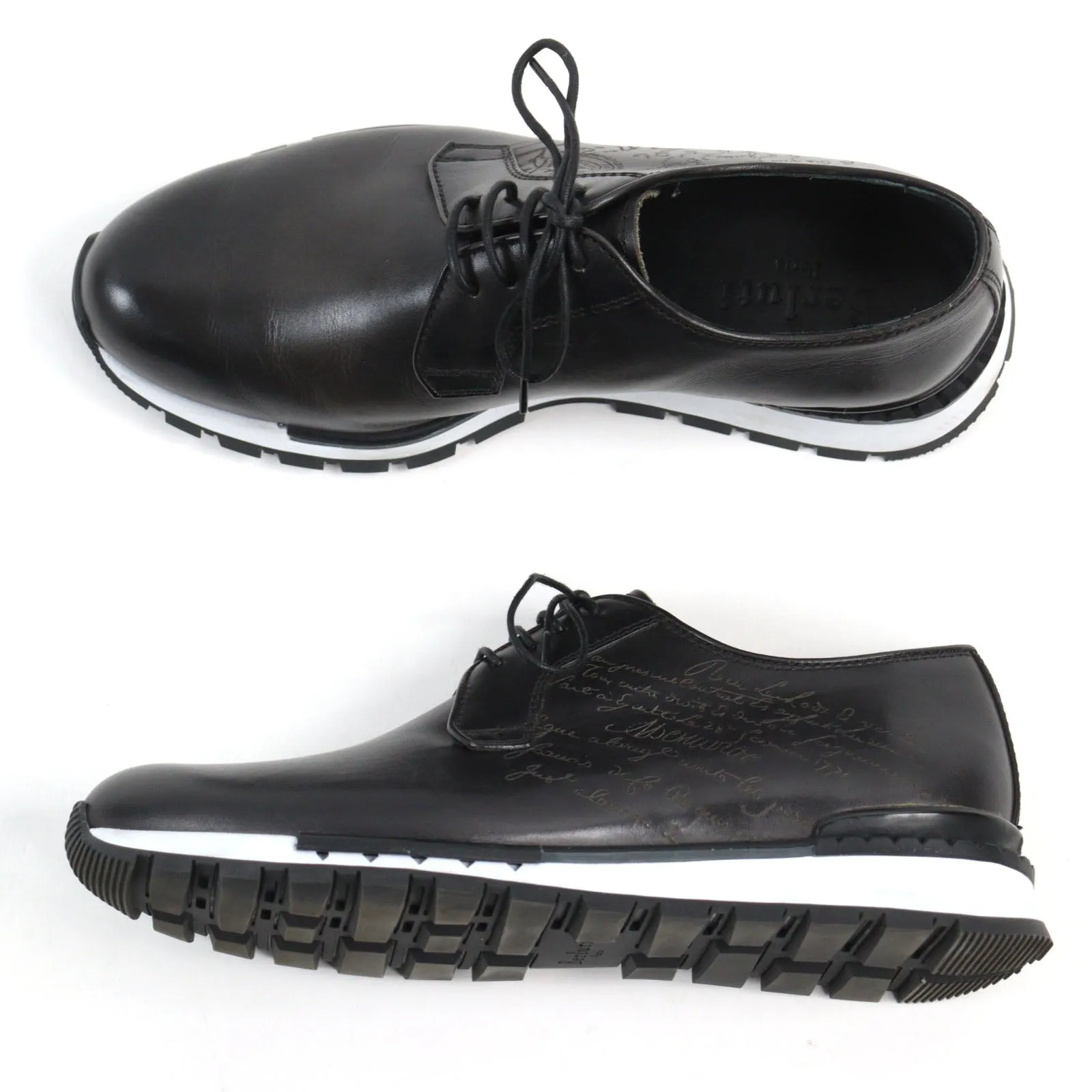 Berluti Leather Fast Track Scritto Sneakers