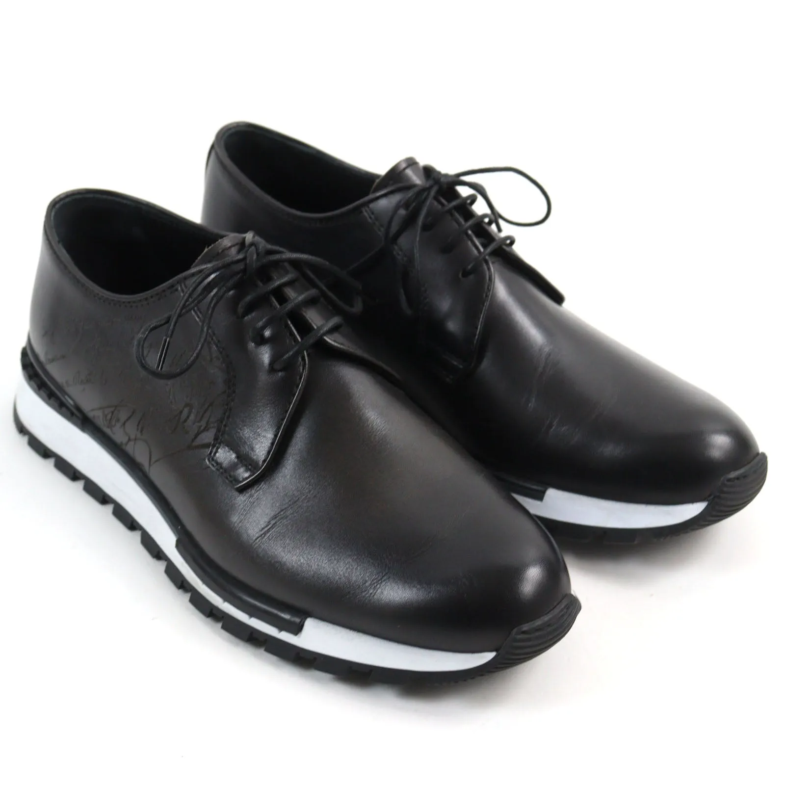 Berluti Leather Fast Track Scritto Sneakers