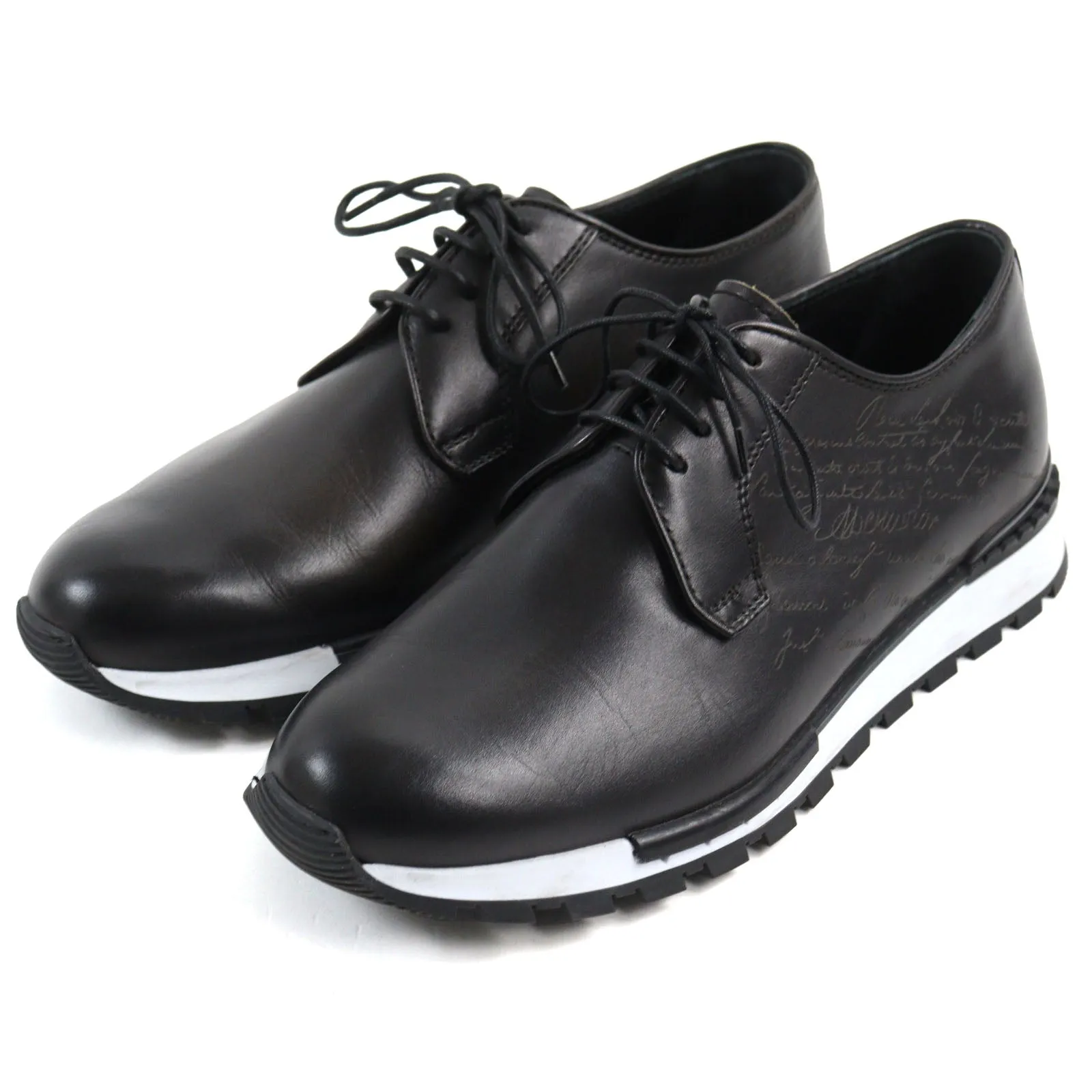 Berluti Leather Fast Track Scritto Sneakers