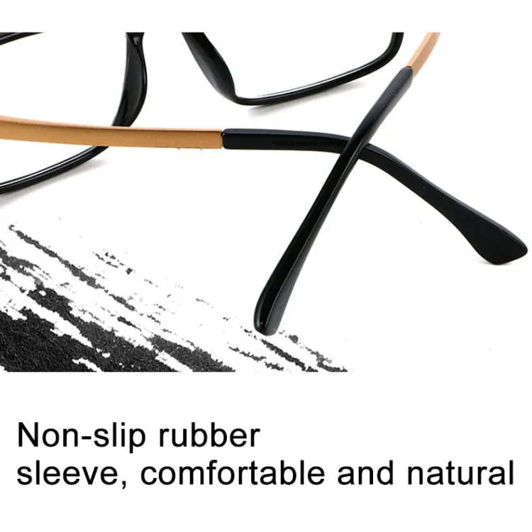 Black Frame Spring Hinge Anti Fatigue & Blue-ray Presbyopic Glasses,  1.00D