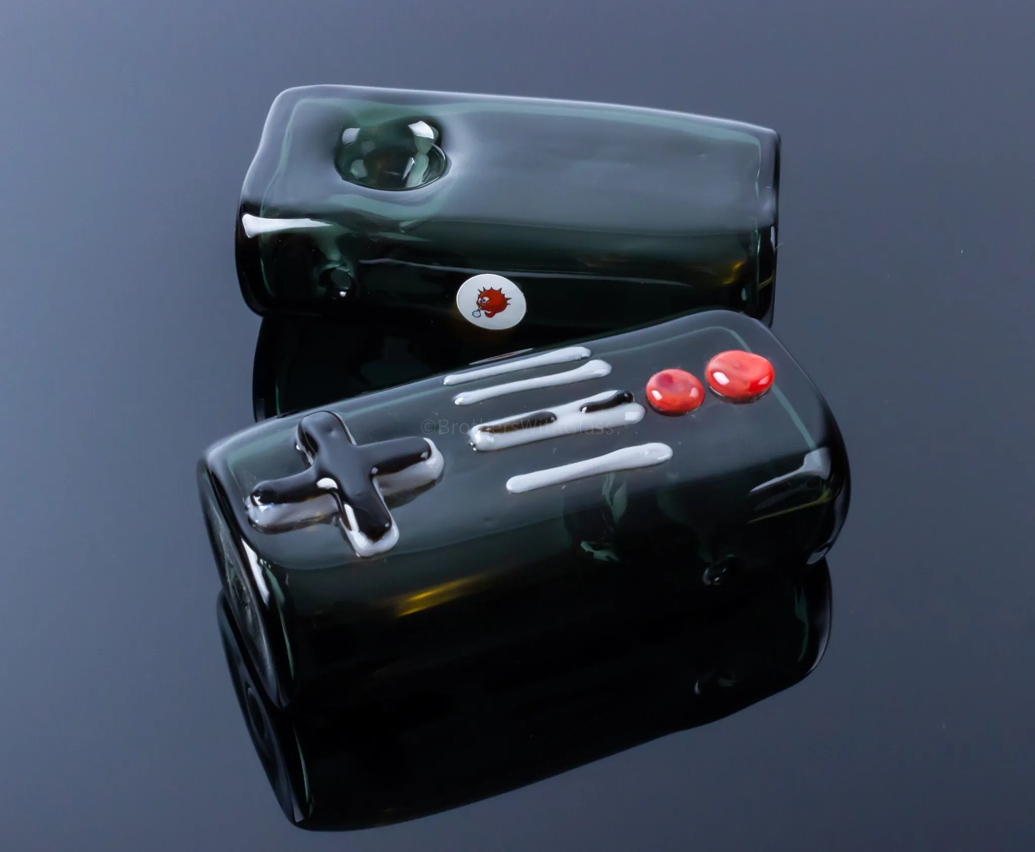 Blowfish Glassworks Sculpted Nin Gamer Control Hand Pipe