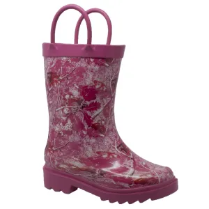 Case IH Children's Camo Rubber Boot Pink