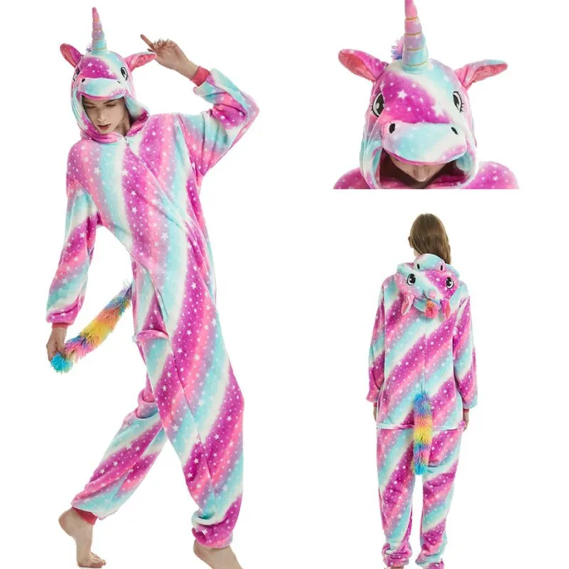 Christmas Pajamas Matching Family Pyjamas Anime Unicorn Pajamas Winter Sleepwear