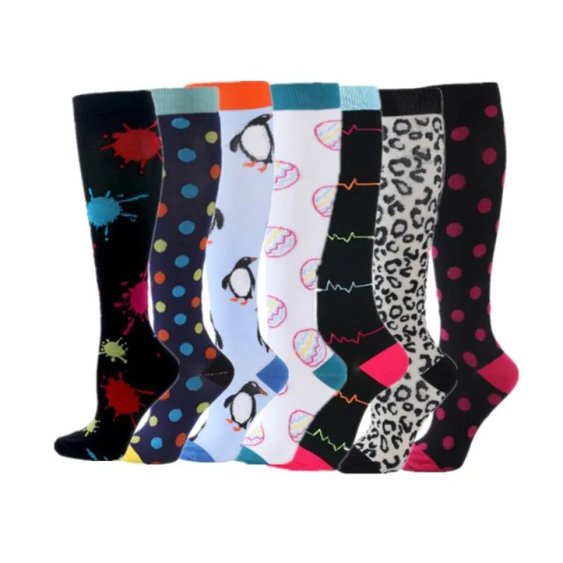 Colorful Compression Stocking For Women (7-Pack)