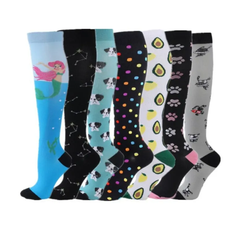 Colorful Compression Stocking For Women (7-Pack)