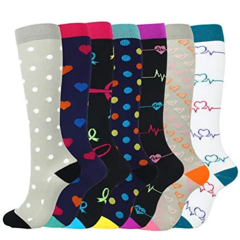Colorful Compression Stocking For Women (7-Pack)