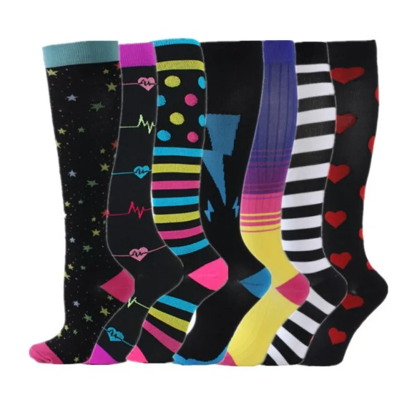 Colorful Compression Stocking For Women (7-Pack)
