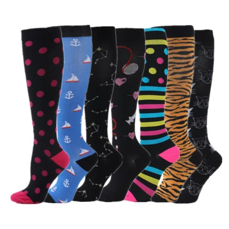 Colorful Compression Stocking For Women (7-Pack)