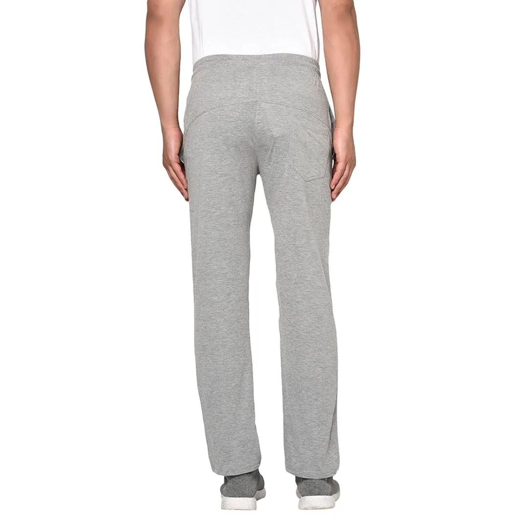 Cotton Blend Light Grey Track Pant/Pyjama For Men