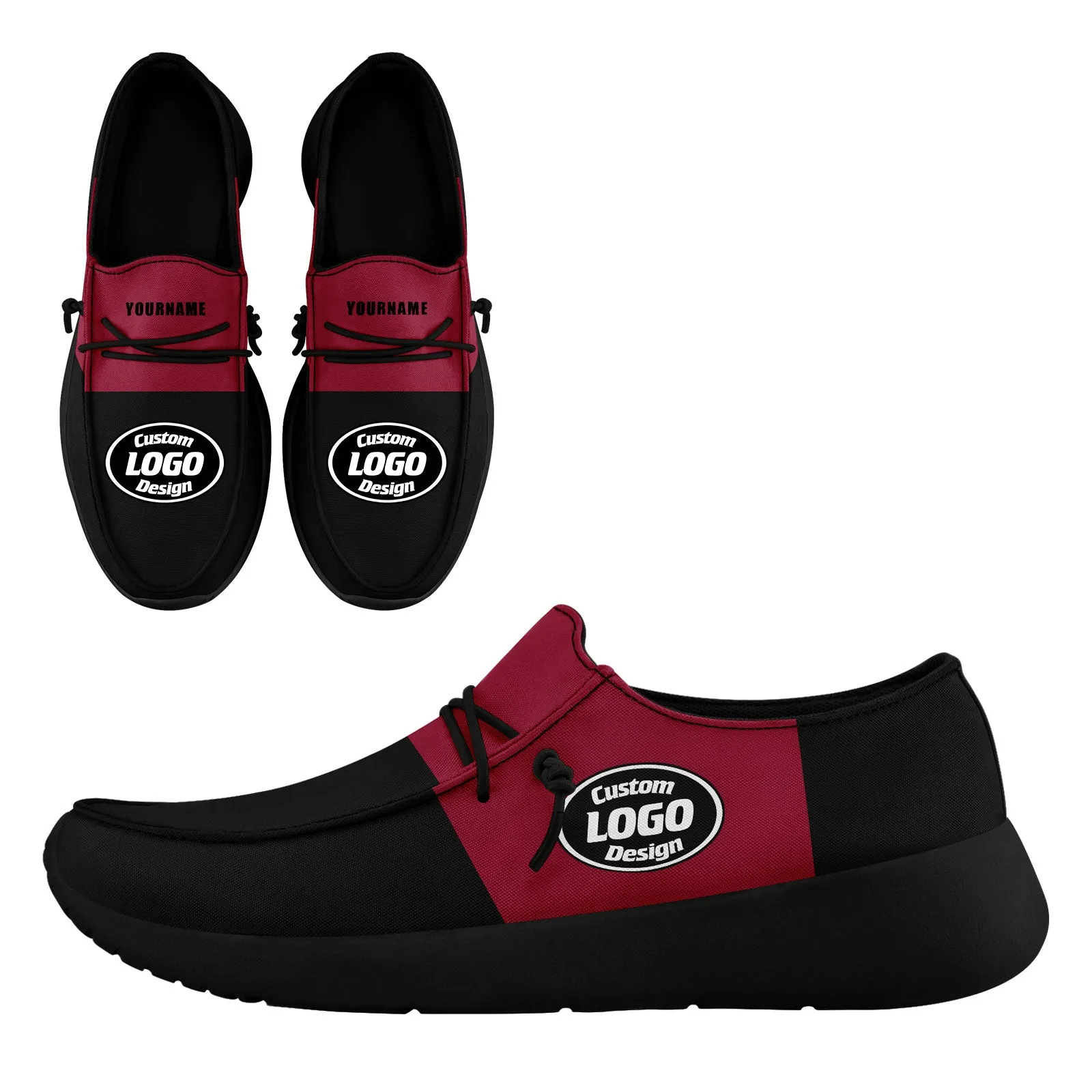Custom Arizona Black Red Shoes Personalized Sneaker FN018-D020278-1
