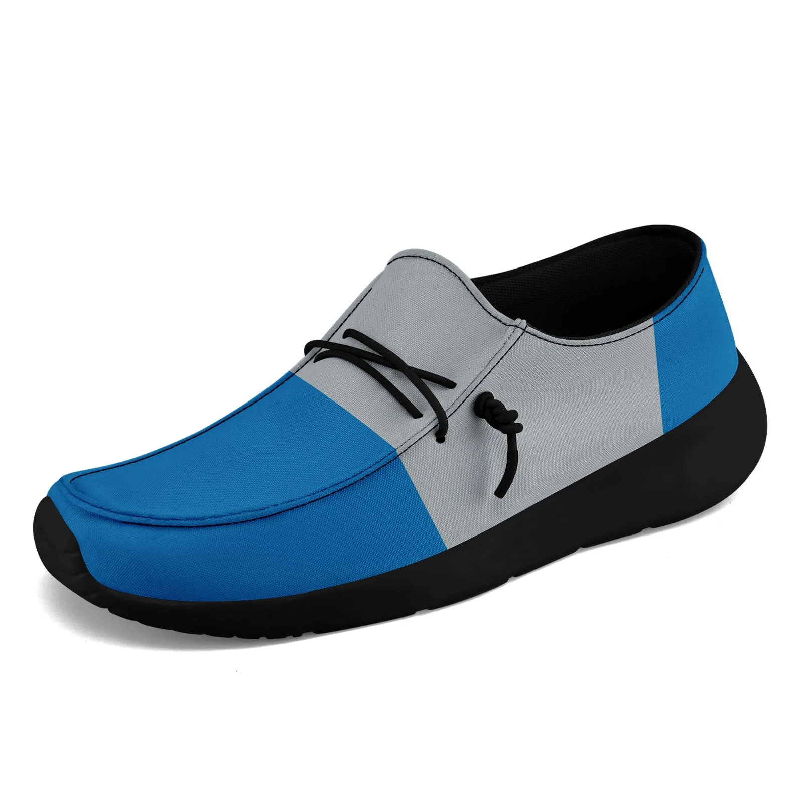 Custom Detroit Blue Gray Shoes Personalized Sneaker FN018-D020278-11