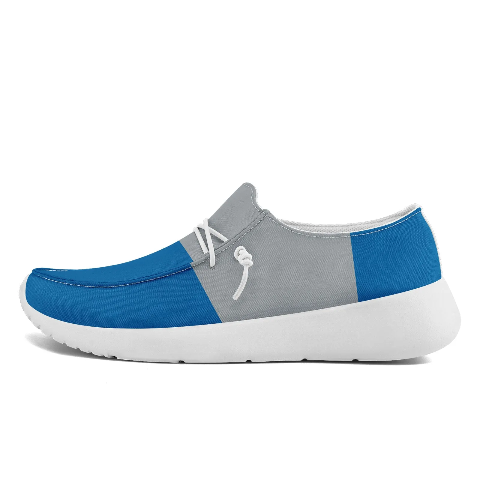 Custom Detroit Blue Gray Shoes Personalized Sneaker FN018-D020278-11