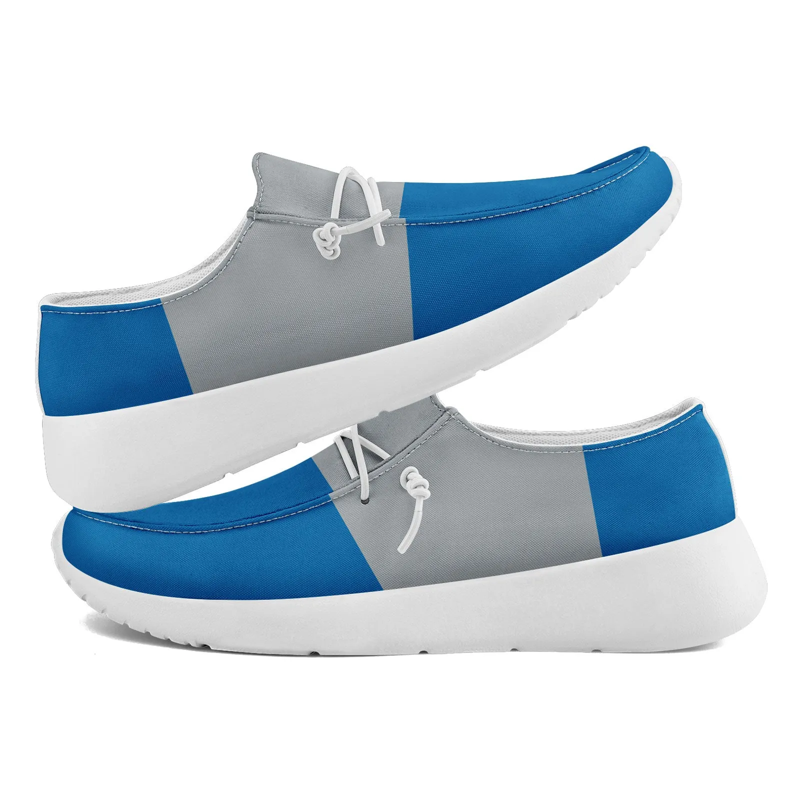 Custom Detroit Blue Gray Shoes Personalized Sneaker FN018-D020278-11