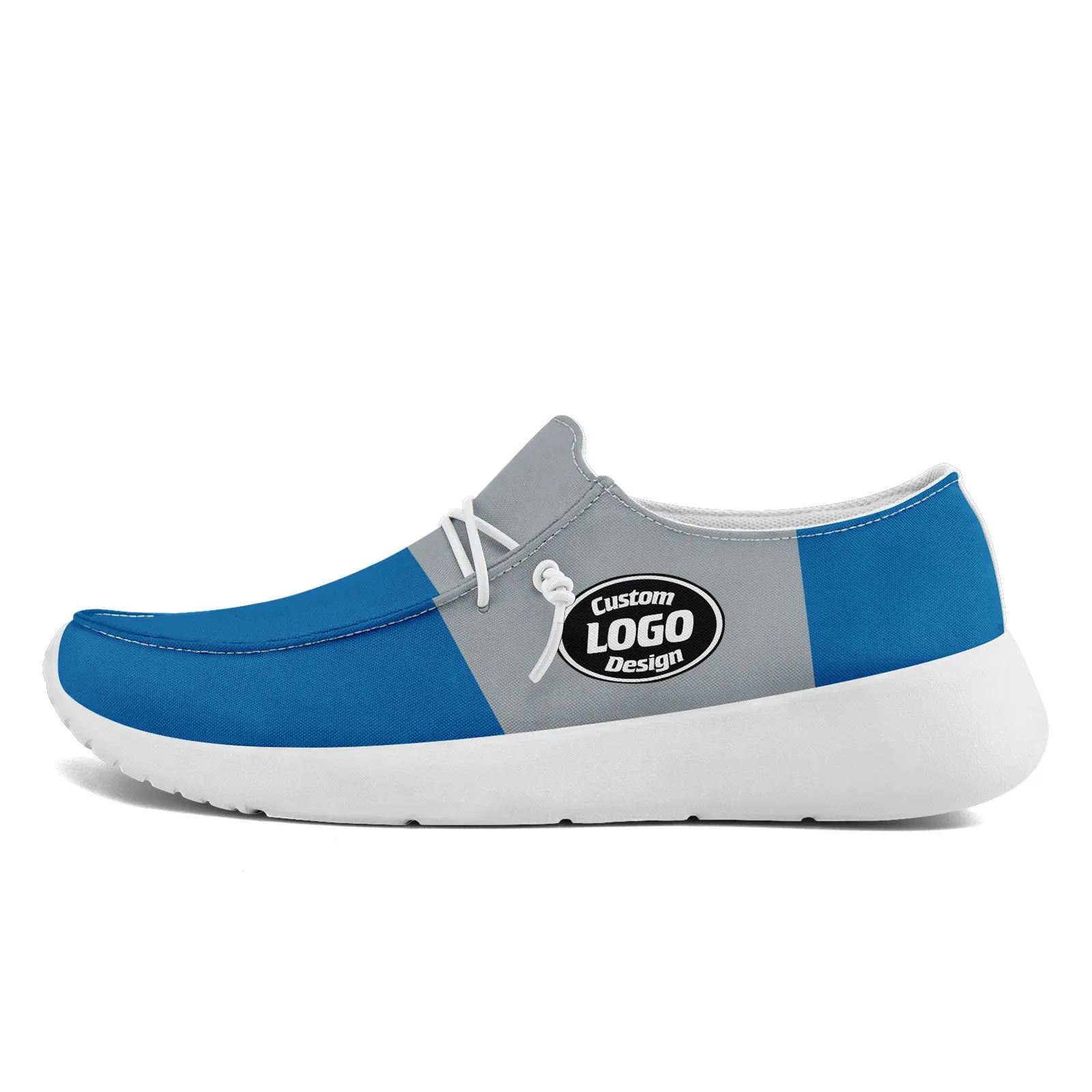 Custom Detroit Blue Gray Shoes Personalized Sneaker FN018-D020278-11