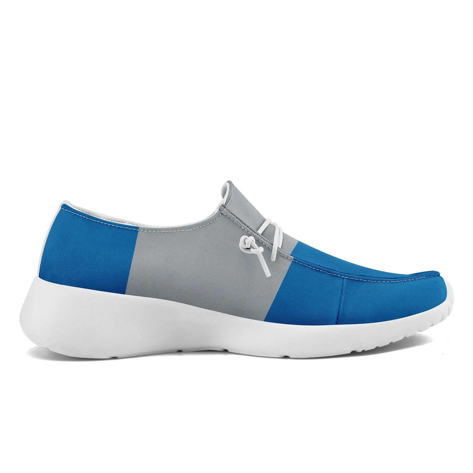 Custom Detroit Blue Gray Shoes Personalized Sneaker FN018-D020278-11