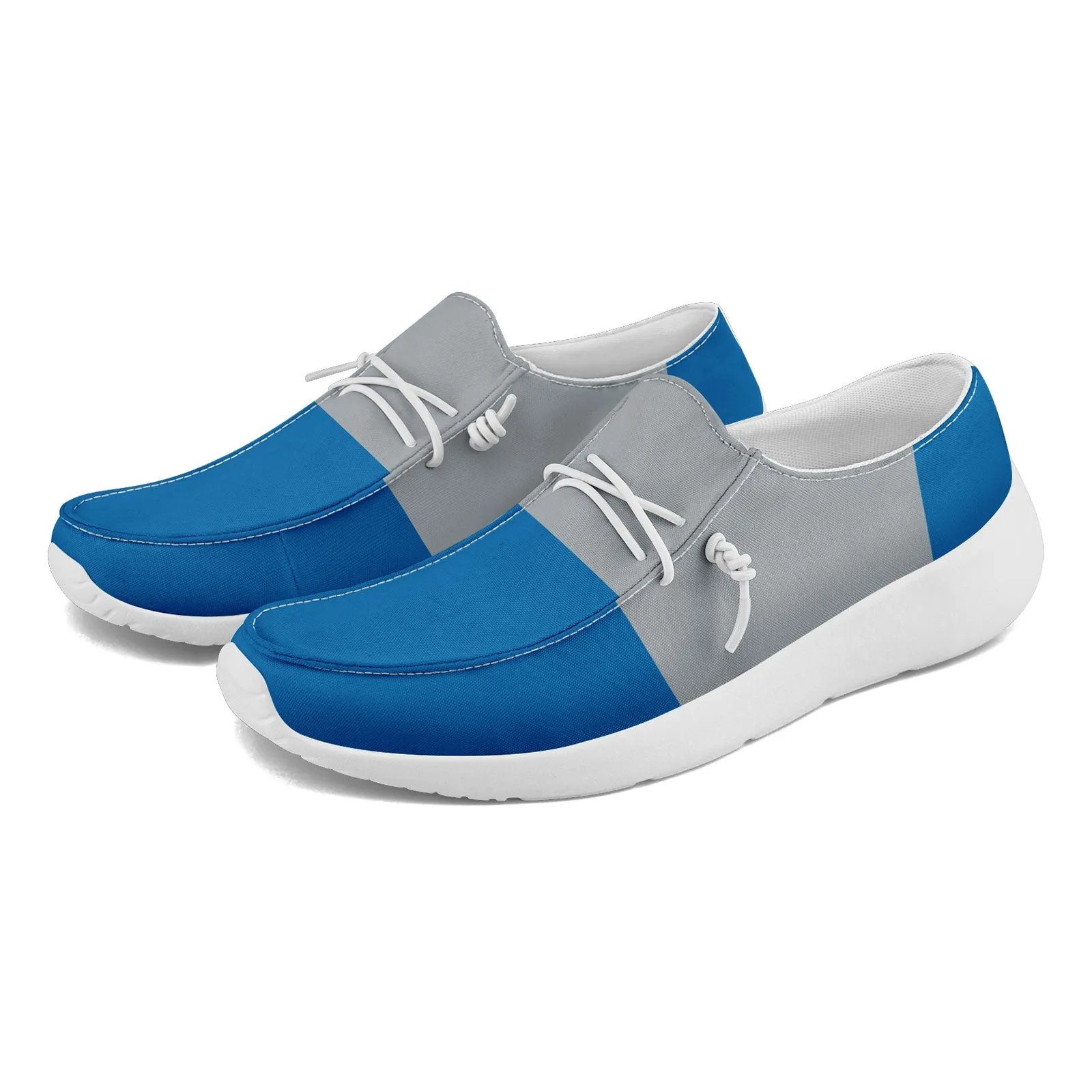 Custom Detroit Blue Gray Shoes Personalized Sneaker FN018-D020278-11