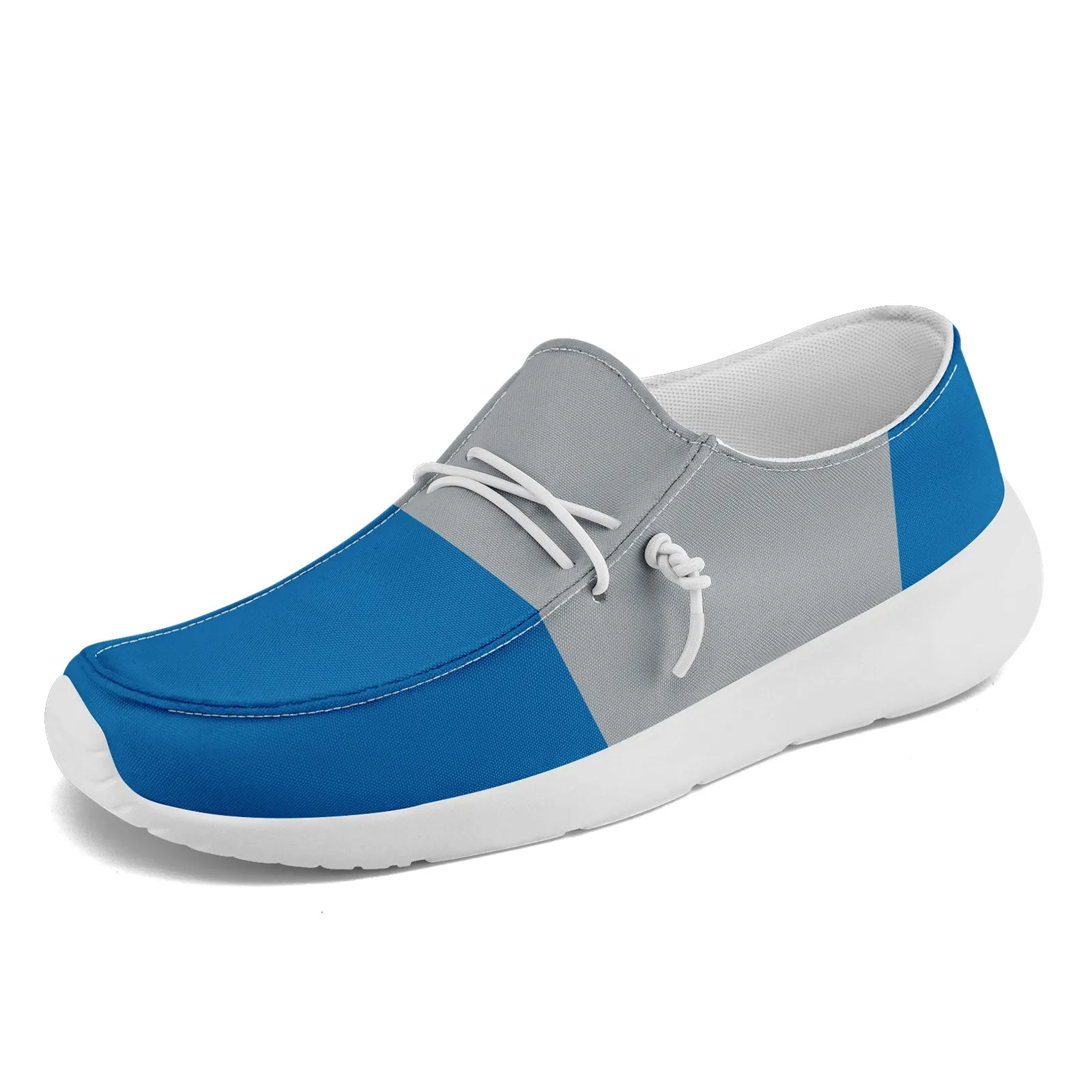 Custom Detroit Blue Gray Shoes Personalized Sneaker FN018-D020278-11