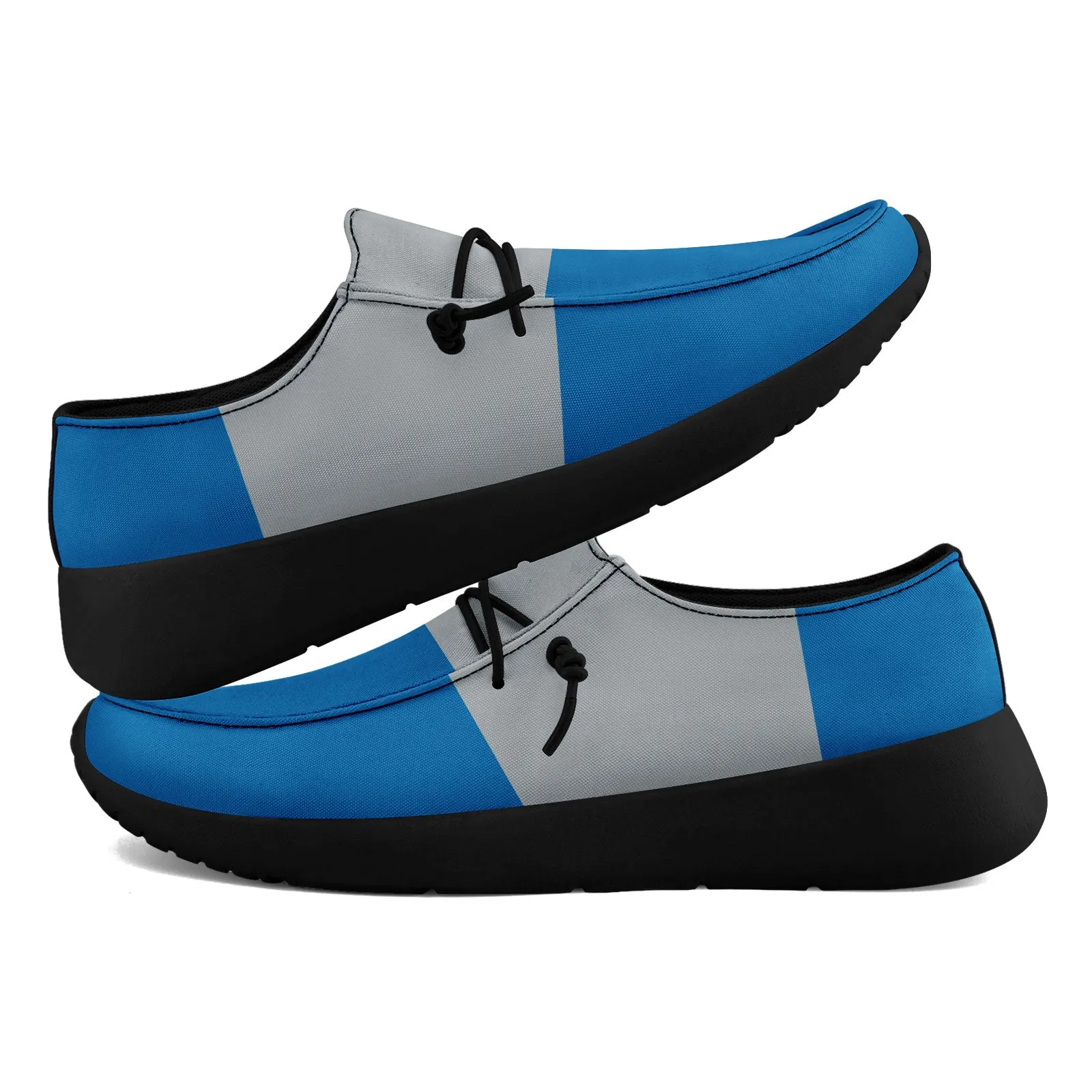 Custom Detroit Blue Gray Shoes Personalized Sneaker FN018-D020278-11