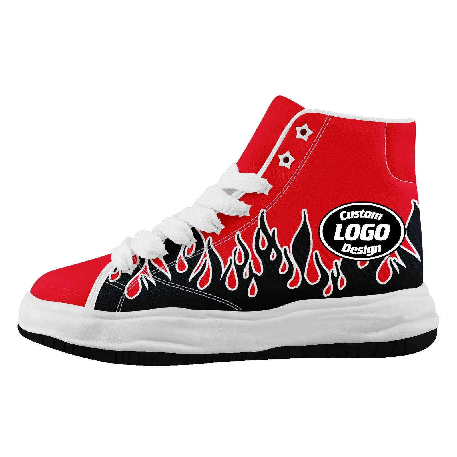 Custom Red Blue Houston Firesoul Shoes Personalized Sneaker FN039-D020272-12