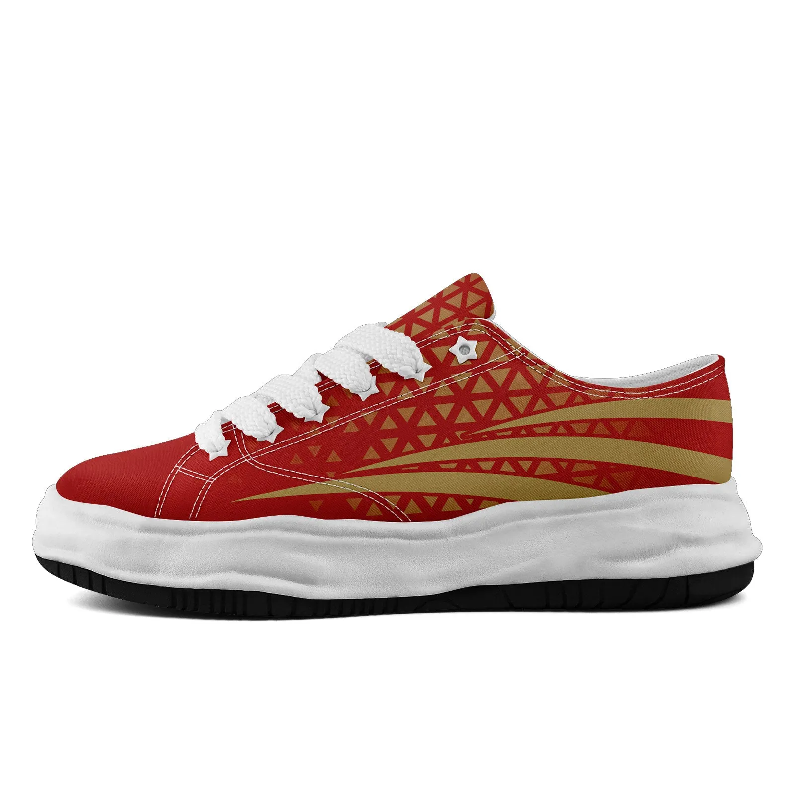 Custom Yellow Red California Shoes Personalized Sneaker FN038-D023003-25