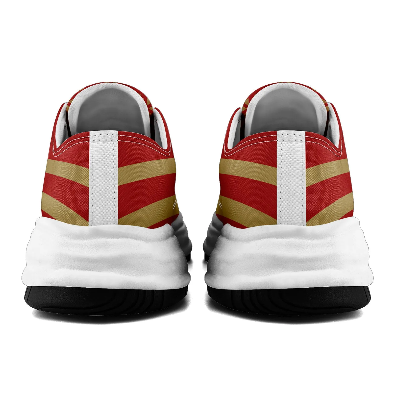 Custom Yellow Red California Shoes Personalized Sneaker FN038-D023003-25