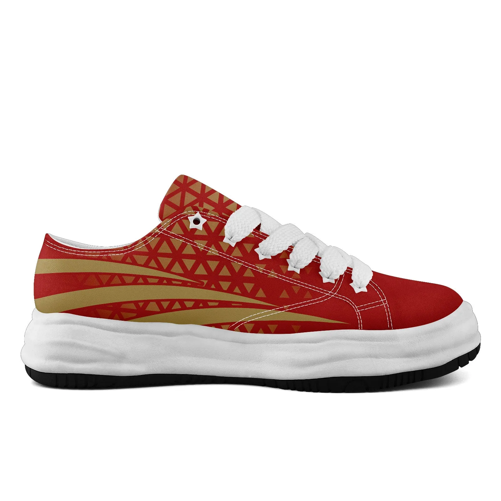 Custom Yellow Red California Shoes Personalized Sneaker FN038-D023003-25