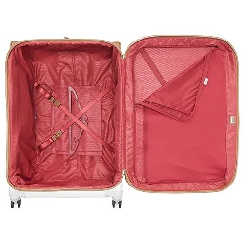 DELSEY Paris Chatelet Softside Luggage with Spinner Wheels, Champagne